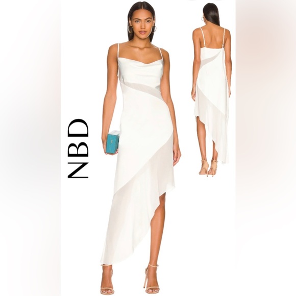 REVOLVE NBD Delfino Slip Dress in Ivory